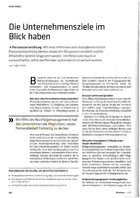 Vorschauseite 1: Die Unternehmensziele im Blick haben