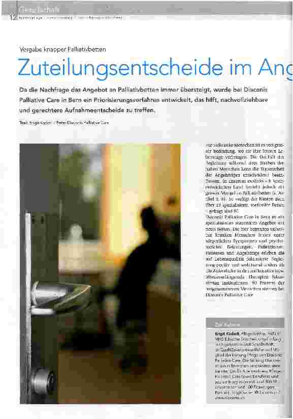 Vorschauseite 1: Zuteilungsentscheide im Angesicht des Todes