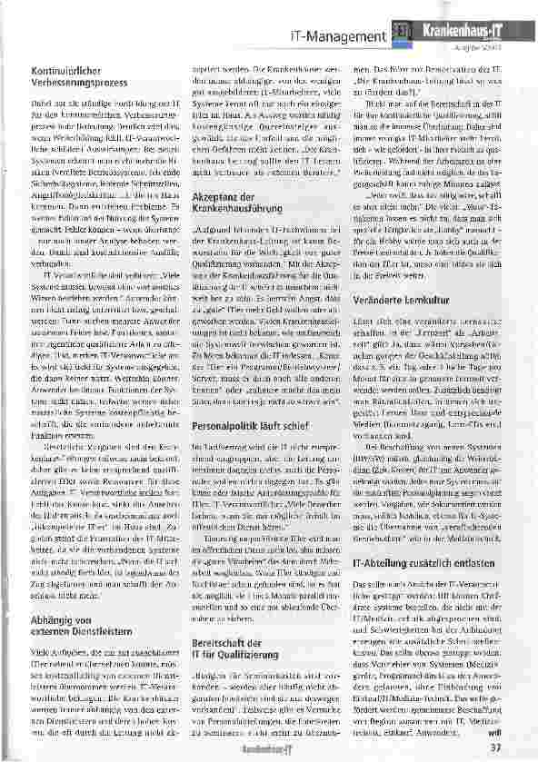 Vorschauseite 2: Steigende Anforderungen - sinkendes Verständnis Qualifizierung und Motivation der IT-Mitarbeiter rutschen ab