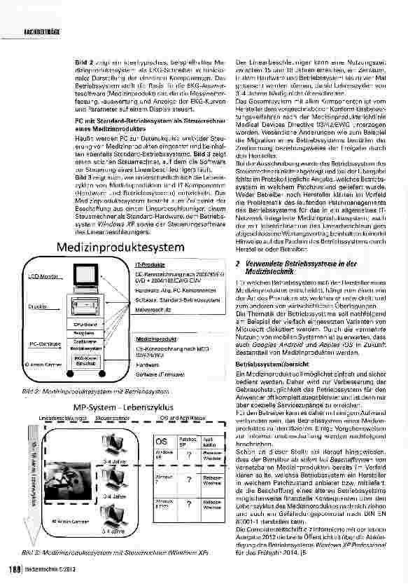 Vorschauseite 3: Computer-Betriebssysteme in der Medizintechnik Teil 1: Erfahrungen und Empfehlungen eines Krankenhauses