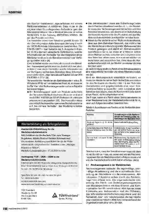 Vorschauseite 5: Computer-Betriebssysteme in der Medizintechnik Teil 1: Erfahrungen und Empfehlungen eines Krankenhauses