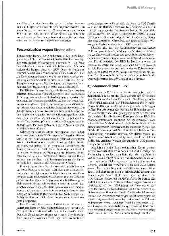 Vorschauseite 2: Gesundheit braucht bezahlbare Energie
