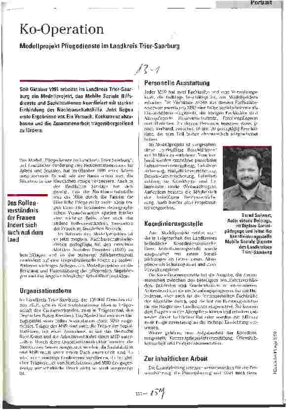 Vorschauseite 1: Ko-Operation Modellprojekt Pflegedienst im Landkreis Trier-Saarburg