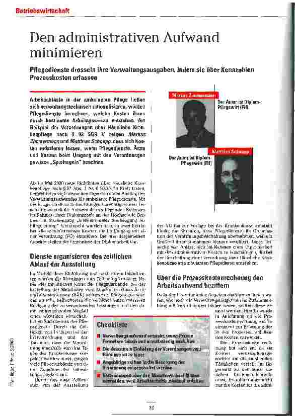 Vorschauseite 1: Den administrativen Aufwand minimieren