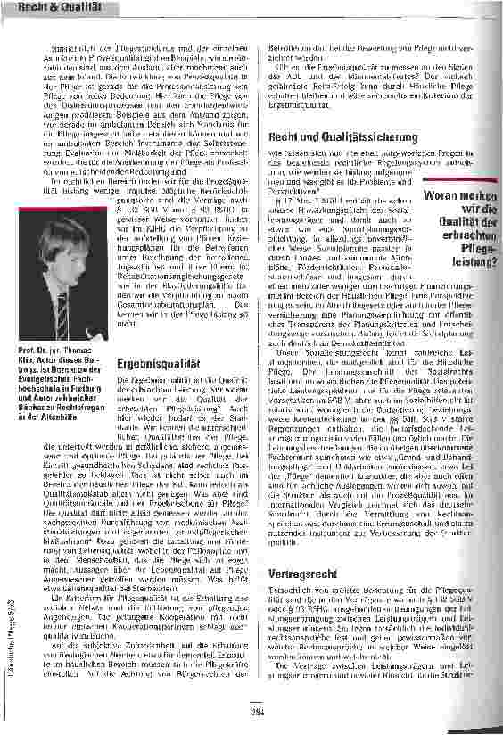 Vorschauseite 4: Das Recht auf Qualität Rechtliche Aspekte der Qualitätssicherung in der Häuslichen Pflege