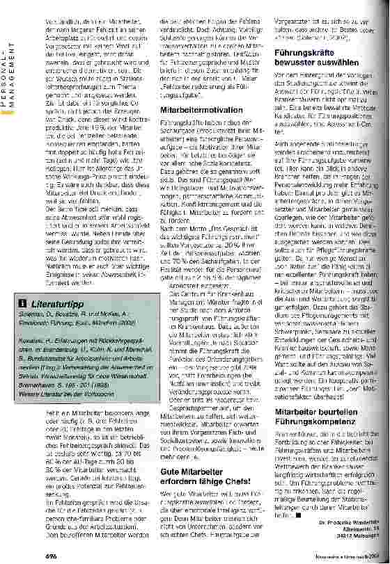 Vorschauseite 3: Wenn Mitarbeiter zu oft fehlen Vorgesetztenverhalten beeinflusst Arbeitszufriedenheit und Fehlzeiten