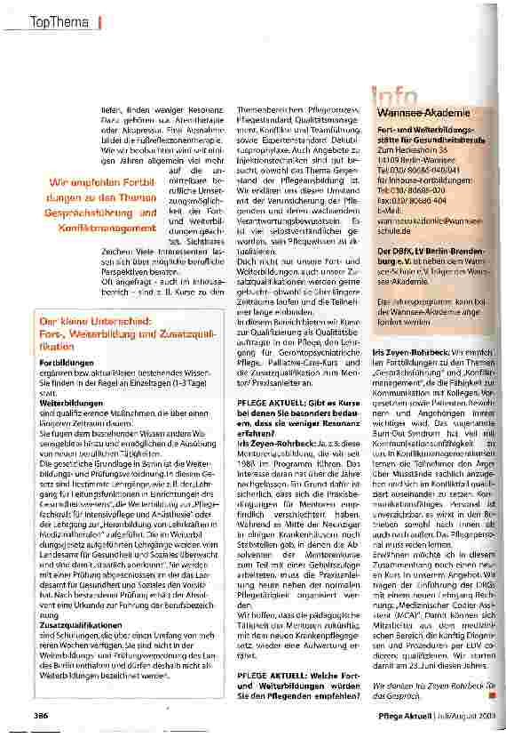 Vorschauseite 2: Lernen gehört zum Berufsleben