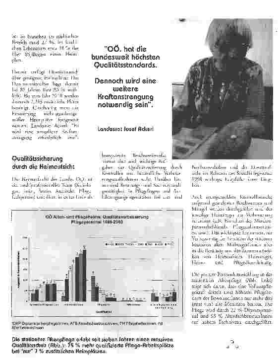 Vorschauseite 2: Altenpflege in OÖ. weiter auf Zukunftskurs