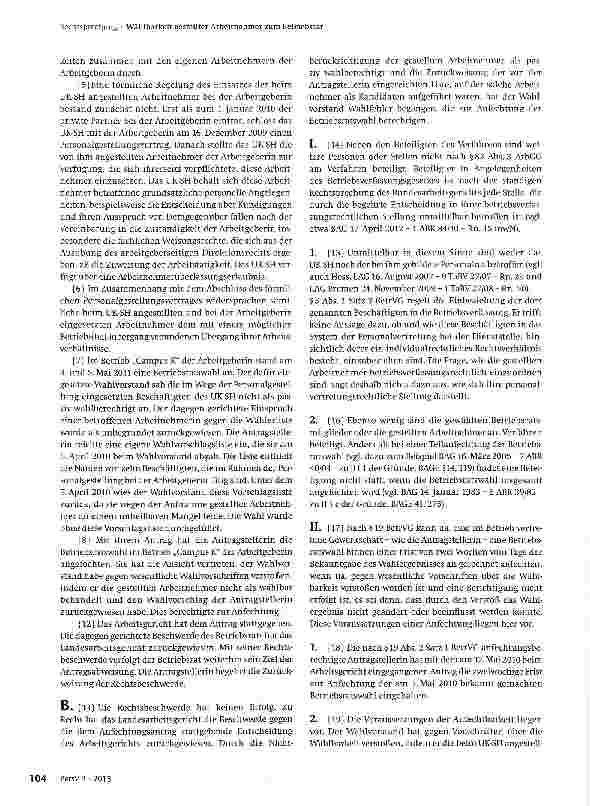 Vorschauseite 2: Wählbarkeit gestellter Arbeitnehmer zum Betriebsrat
