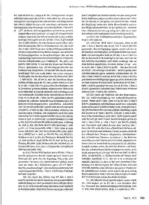 Vorschauseite 3: Wählbarkeit gestellter Arbeitnehmer zum Betriebsrat