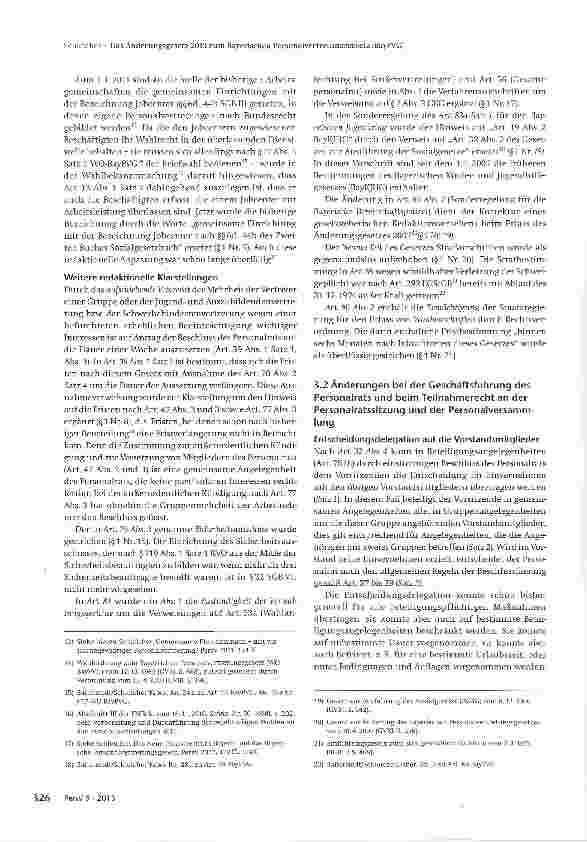 Vorschauseite 3: Das Änderungsgesetz 2013 zum Bayerischen Personalvertretungsgesetz (BayPVG)