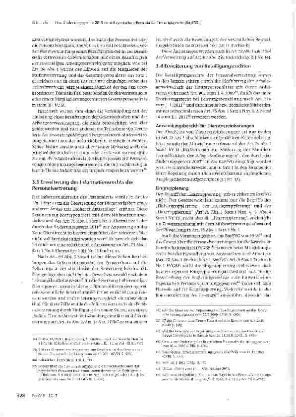 Vorschauseite 5: Das Änderungsgesetz 2013 zum Bayerischen Personalvertretungsgesetz (BayPVG)