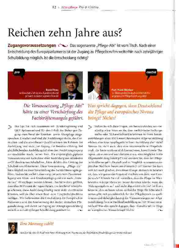 Vorschauseite 1: Reichen zehn Jahre aus?