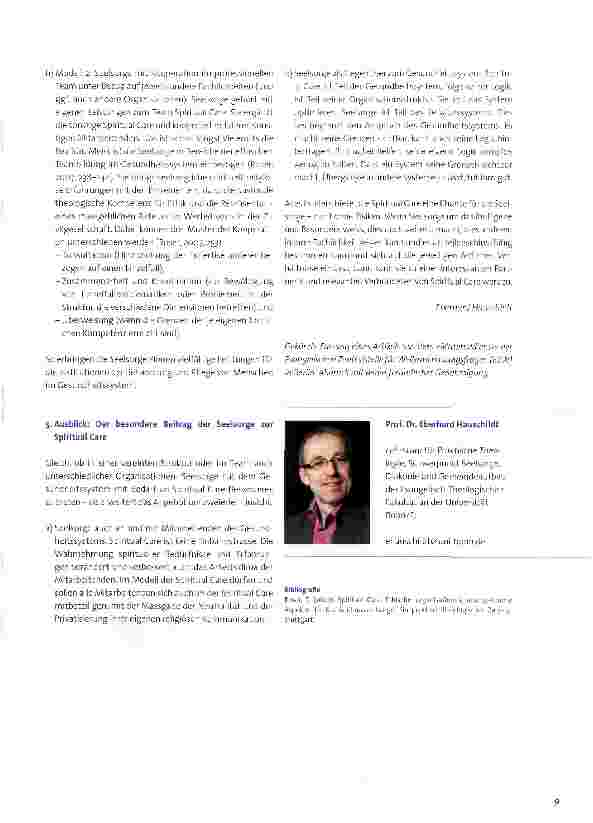 Vorschauseite 4: Zum Verhältnis von Spiritual Care und kirchlicher Seelsorge - ein Diskussionsbeitrag aus Deutschland. ..