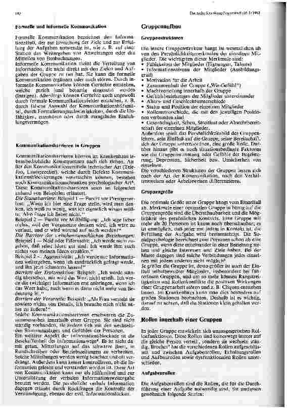 Vorschauseite 4: Gruppenarbeit - ein Fremdwort im Pflegedienst