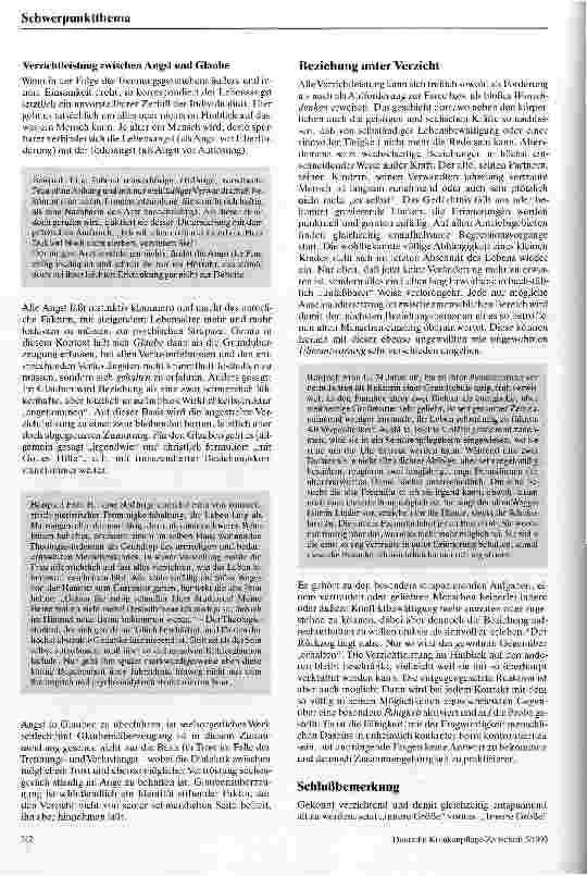 Vorschauseite 4: Vom not-wendigen Verzicht im Alter