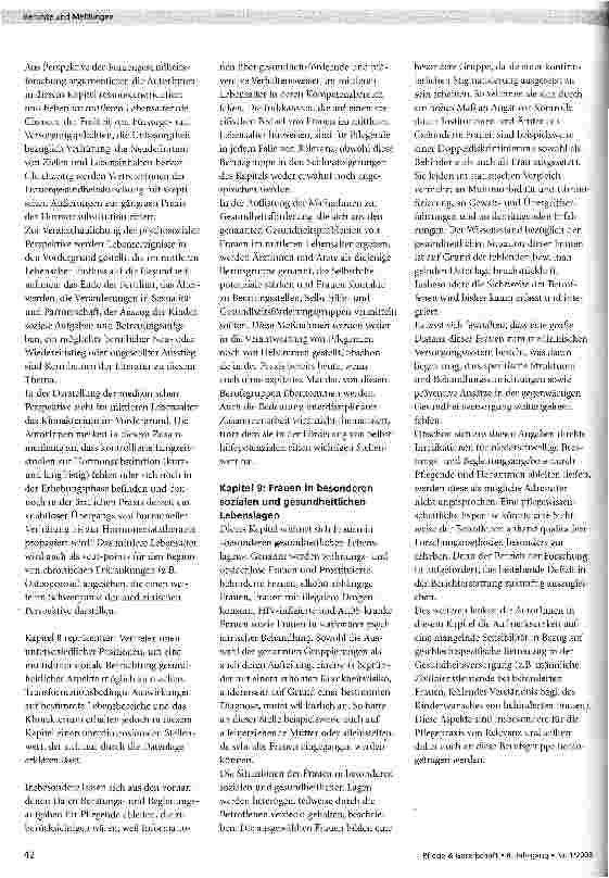 Vorschauseite 3: Stellungnahme der Arbeitsgruppe Frauengesundheit am Institut für Pflegewissenschaft der Universität Witten/Herdecke zum Bericht zur gesundheitlichen Situation von Frauen in Deutsc…
