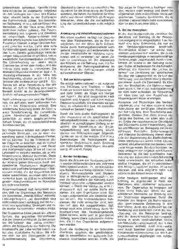 Vorschauseite 2: Grundzüge der Ernährung des gesunden Menschen // 55. Folge: Die Nahrung als Umweltfaktor des Menschen:Ernährung und Gesunheit