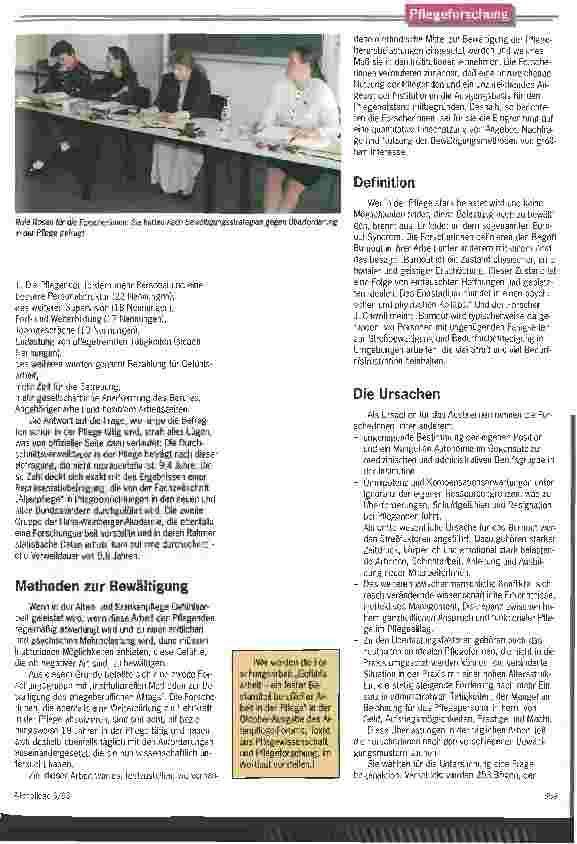 Vorschauseite 3: Der unbezahlte Einsatz von Gefühlen Präsentation von Forschungsarbeiten zeigt Mängel und Defizite in der Pflege auf