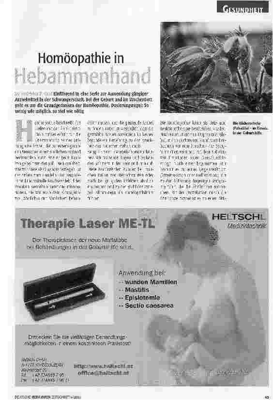 Vorschauseite 1: Homöopathie in der Schwangerschaft