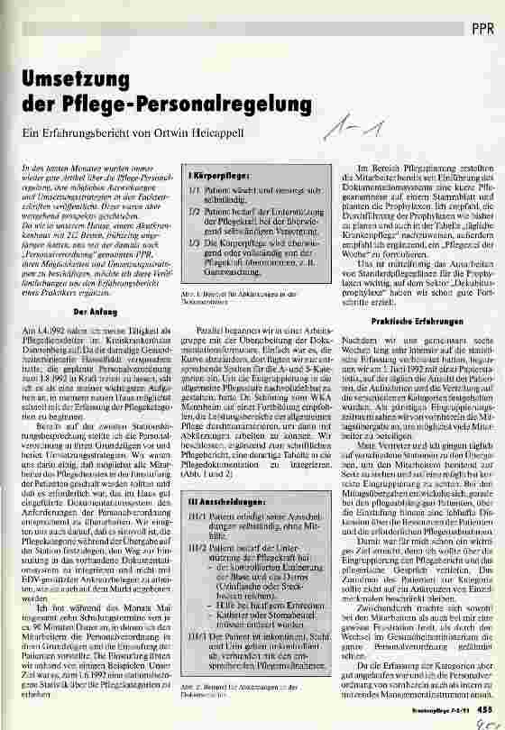 Vorschauseite 1: Umsetzung der Pflege-Personalregelung Ein Erfahrungsbericht