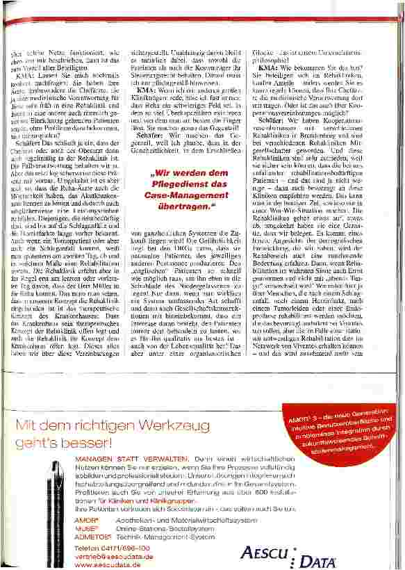 Vorschauseite 6: Vivantes auch über Berlin hinaus tragen KMA-Manager-Gespräch