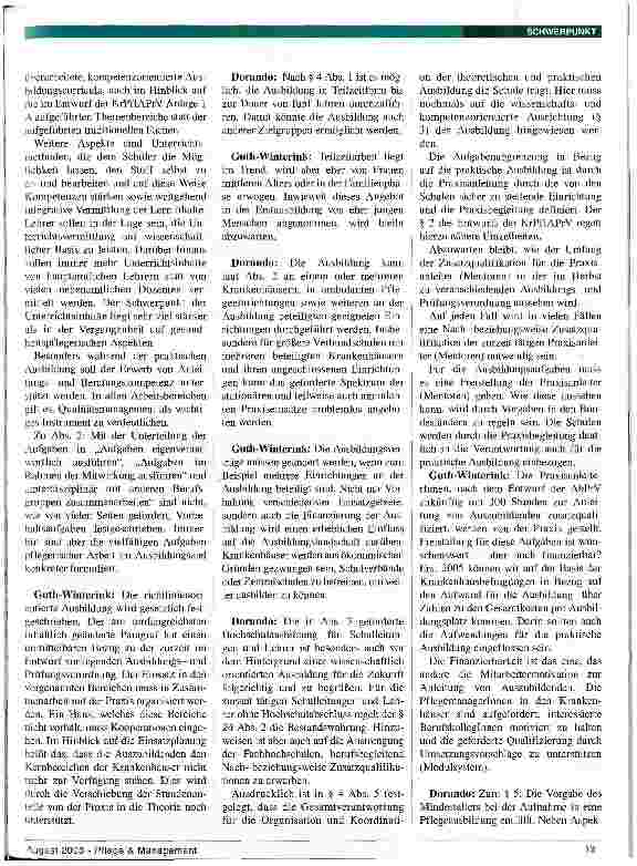 Vorschauseite 2: Krankenpflegegesetz (II) Anspruch und Wirklichkeit
