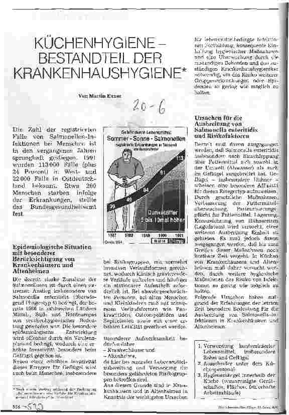 Vorschauseite 1: Küchenhygiene - Bestandteil der Krankenhaushygiene (nach Vortrag: Salmonellosen - eine Gefahr für Krankenhäuser und Altenheime, Düsseldorf)