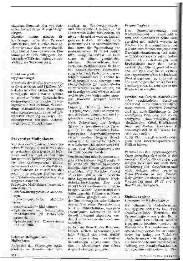 Vorschauseite 3: Küchenhygiene - Bestandteil der Krankenhaushygiene (nach Vortrag: Salmonellosen - eine Gefahr für Krankenhäuser und Altenheime, Düsseldorf)