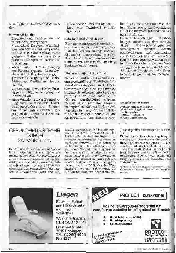Vorschauseite 4: Küchenhygiene - Bestandteil der Krankenhaushygiene (nach Vortrag: Salmonellosen - eine Gefahr für Krankenhäuser und Altenheime, Düsseldorf)