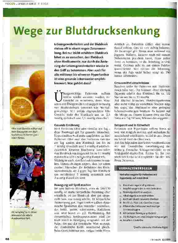 Vorschauseite 1: Wege zur Blutdrucksenkung