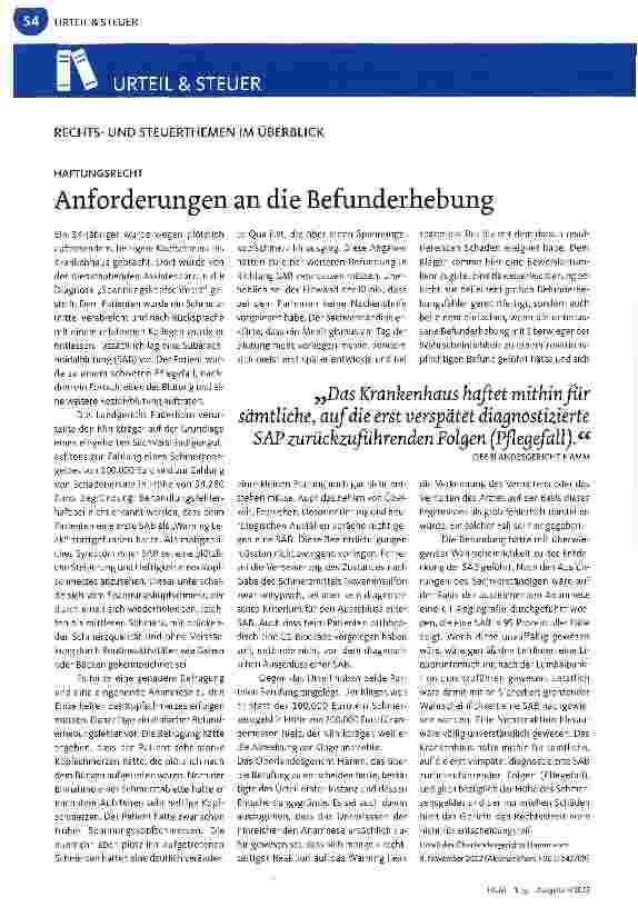 Vorschauseite 1: Anforderungen an die Befunderhebung