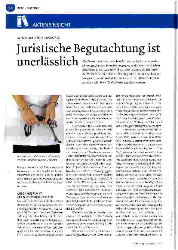 Vorschauseite 1: Juristische Begutachtung ist unerlässlich