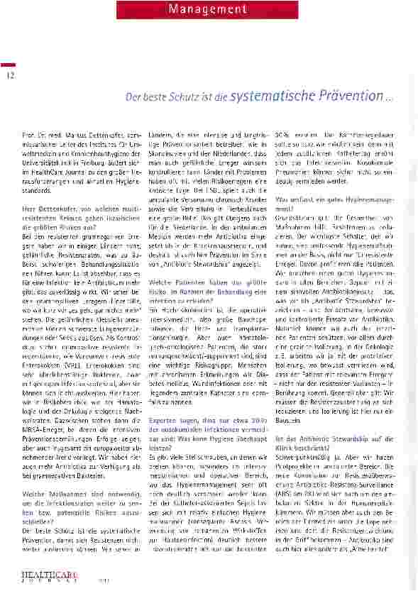 Vorschauseite 2: Hygiene ist Patientenrecht