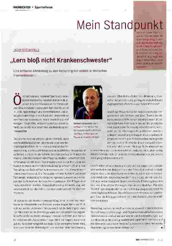Vorschauseite 1: „Lern bloß nicht Krankenschwester