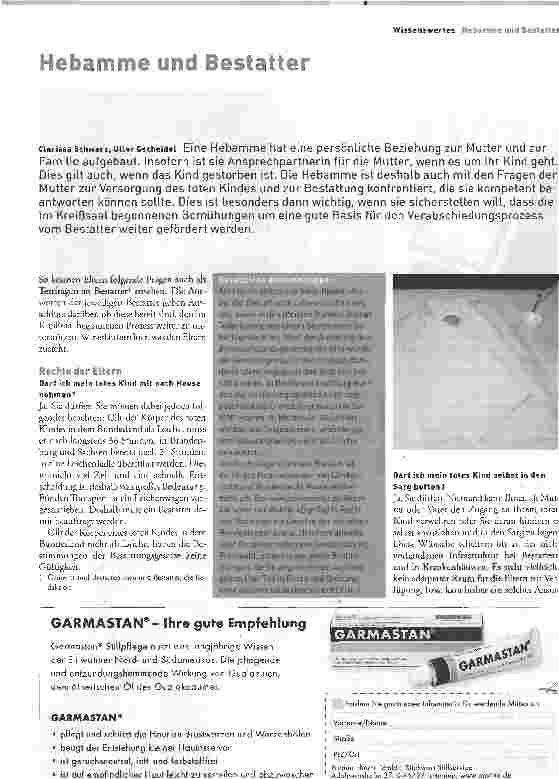 Vorschauseite 1: Hebamme und Bestatter