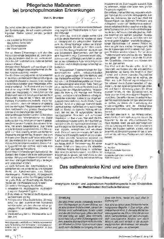 Vorschauseite 1: Pflegerische Maßnahmen bei bronchopulmonalen Erkrankungen