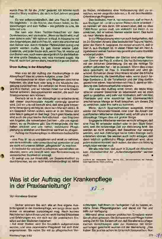 Vorschauseite 2: Was ist der Auftrag der Krankenpflege in der Altenpflege