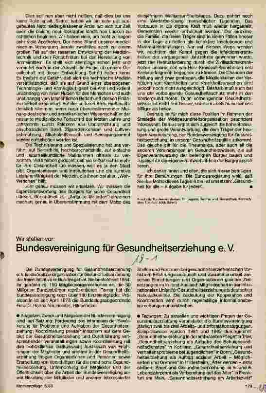 Vorschauseite 1: Bundesvereinigung für Gesundheitserziehung e.V.