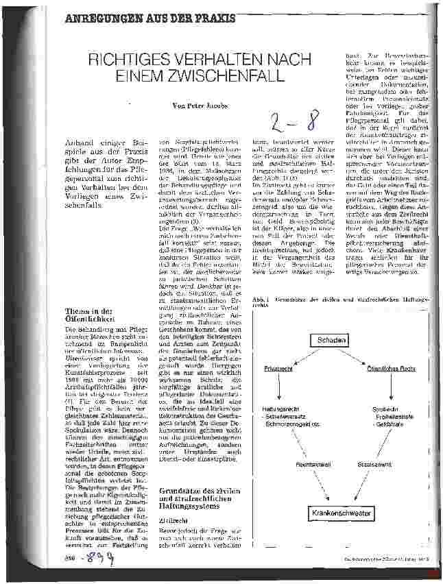 Vorschauseite 1: Richtiges Verhalten nach einen Zwischenfall