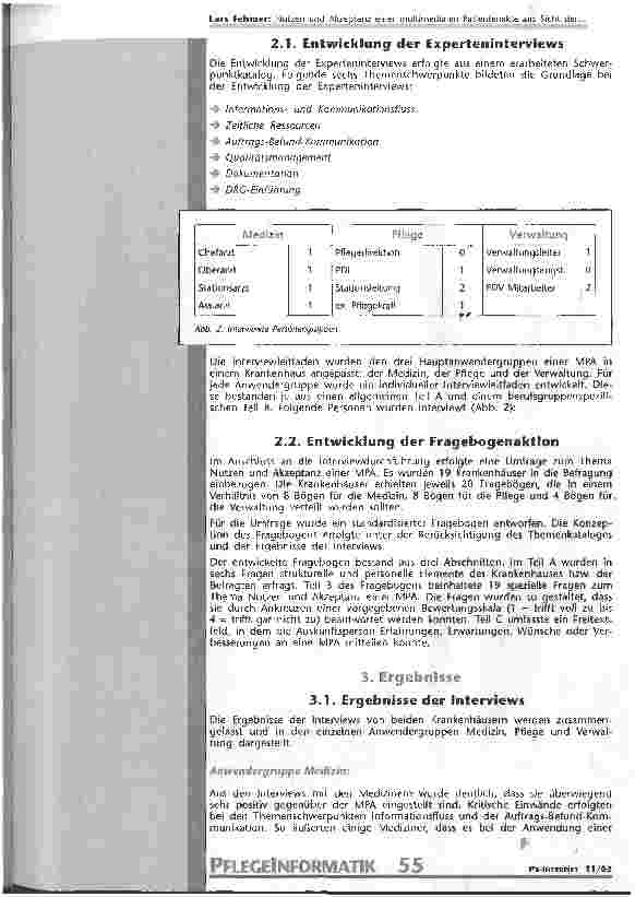 Vorschauseite 3: Nutzen und Akzeptanz einer multimedialen Patientenakte aus Sicht der Berufsgruppen Medizin, Pflege und Verwaltung