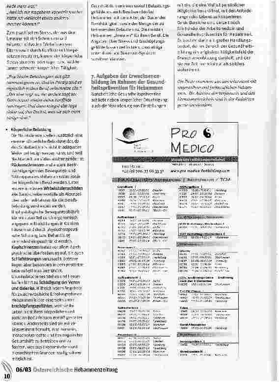 Vorschauseite 4: Der Gesundheitszustand der Hebammen in Osterreich