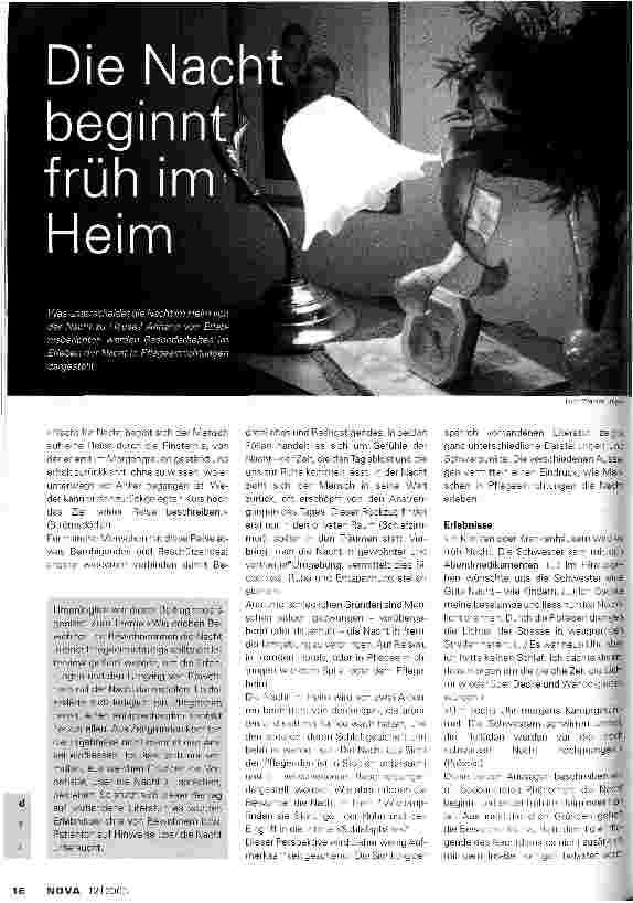 Vorschauseite 1: Die Nacht beginnt früh im Heim