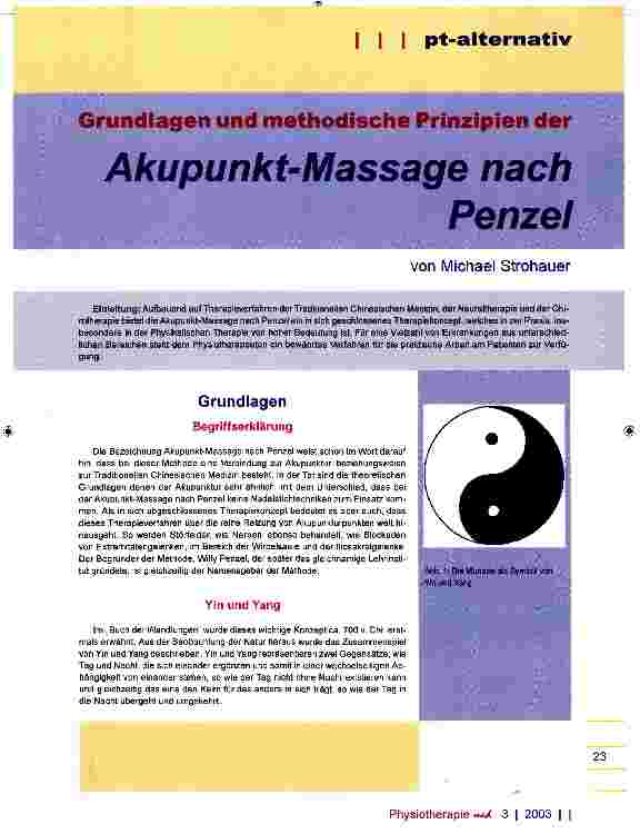 Vorschauseite 1: Akupunkt-Massage nach Penzel