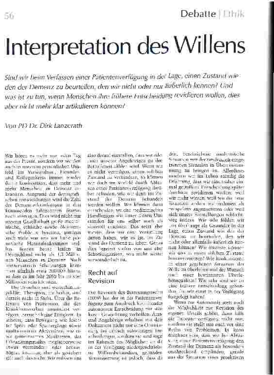 Vorschauseite 1: Interpretation des Willens