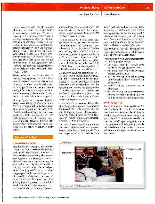 Vorschauseite 5: Konzeption eines Moduls„Train the Trainerfür das Lernsystem„Anästhesie FokussierteSonographie der DGAI