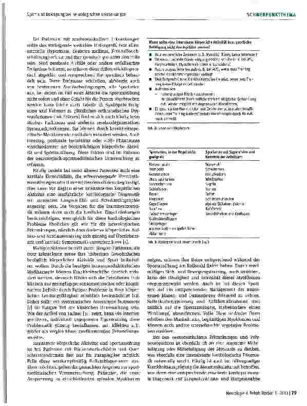 Vorschauseite 3: Sport und Bewegung bei neurologischen Erkrankungen - Herausforderung und Behandlungsperspektive für den betreuenden Neurologen