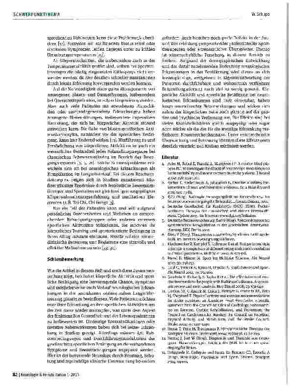 Vorschauseite 6: Sport und Bewegung bei neurologischen Erkrankungen - Herausforderung und Behandlungsperspektive für den betreuenden Neurologen