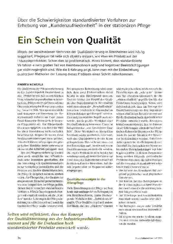 Vorschauseite 1: Ein Schein von Qualität