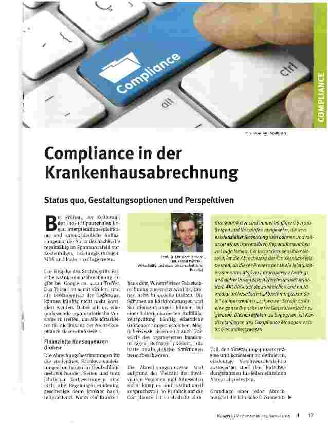 Vorschauseite 1: Compliance in der Krankenhausabrechnung